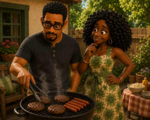Angel Husband Grilling